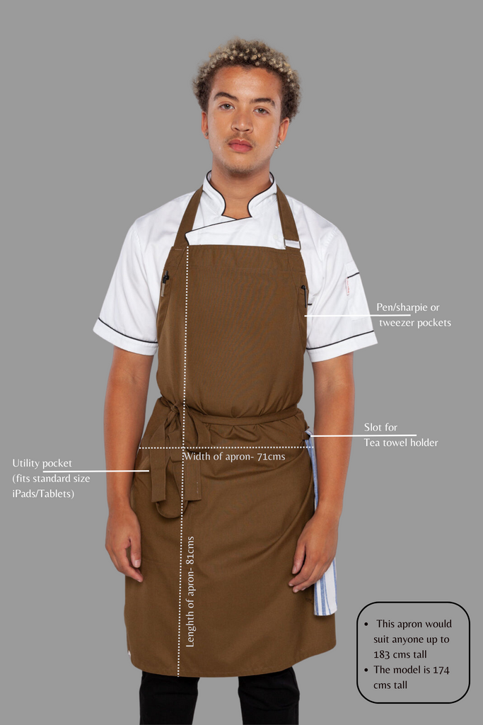 Josh Olive Green bib Small size Apron - Ace Chef Apparels