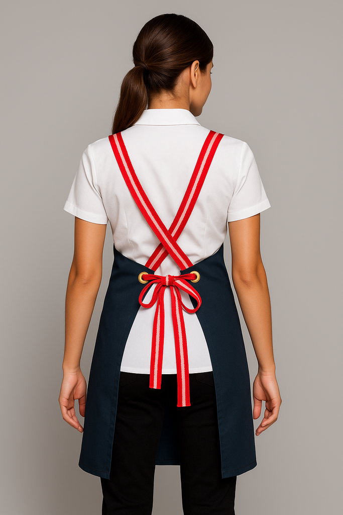 Bondi  Bluish grey / Red dual tone - Ace Chef Apparels