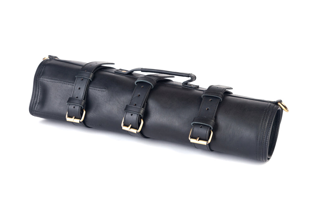 Leather Knife Roll-Black - Ace Chef Apparels