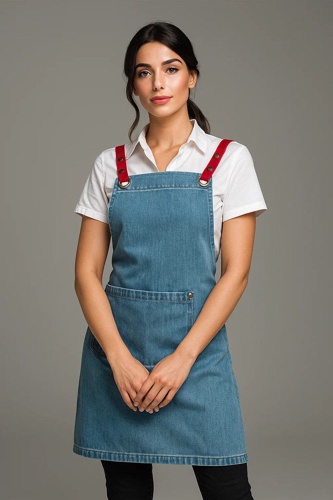 Bondi Denim stone / Red dual tone - Ace Chef Apparels