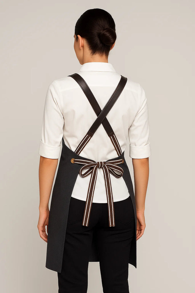 Bondi Charcoal grey / Chocolate Brown leather dual tone - Ace Chef Apparels