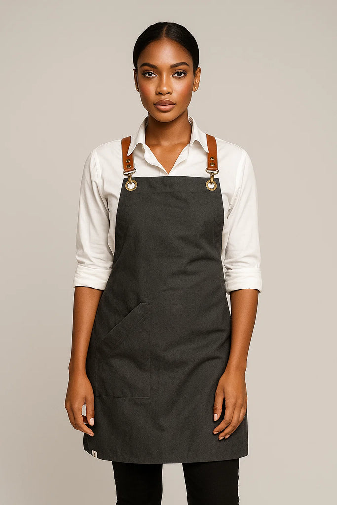 Bondi Charcoal grey / Tan with yellow dual tone - Ace Chef Apparels