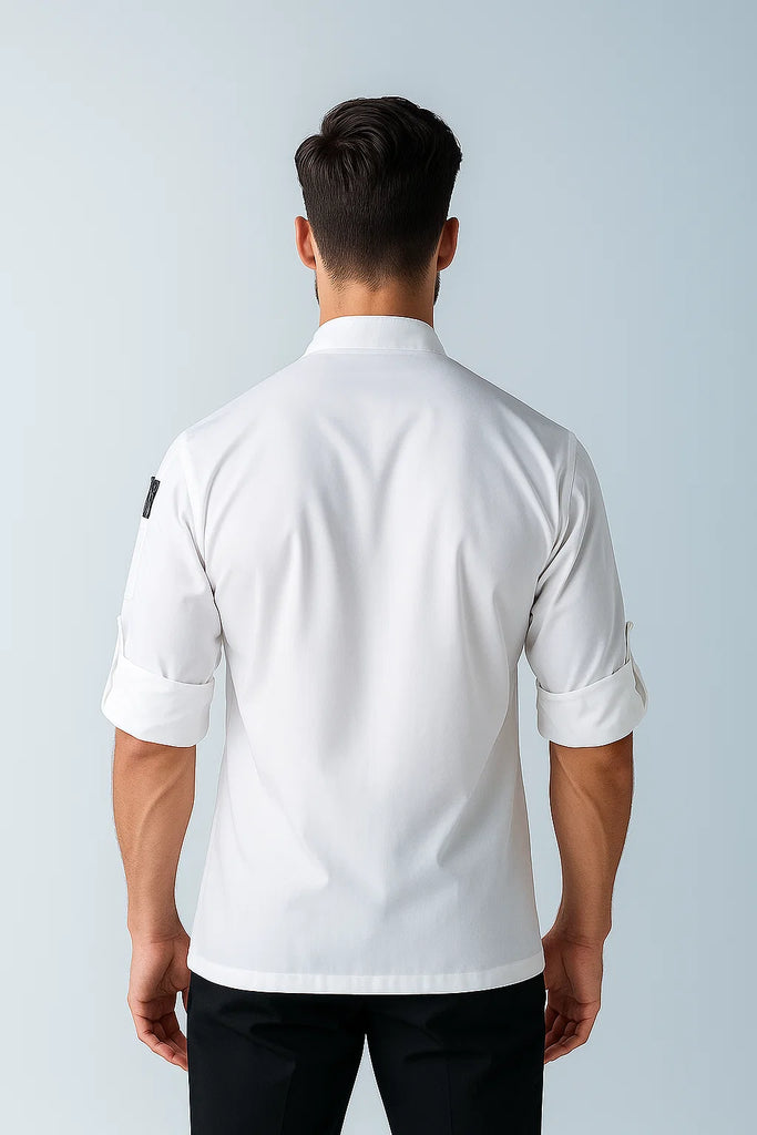Generic White Chef jackets Long sleeve - Ace Chef Apparels