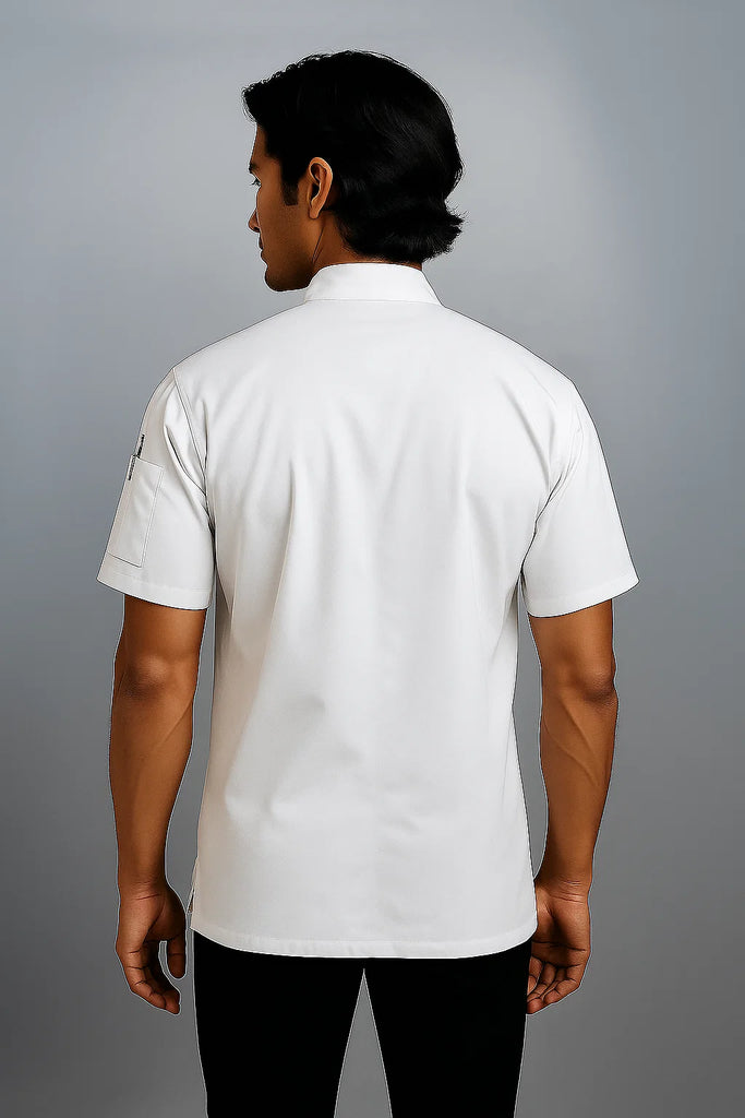 Generic White Chef Jacket Short sleeves - Ace Chef Apparels