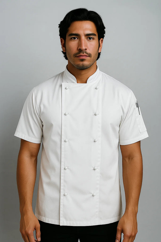 Generic White Chef Jacket Short sleeves - Ace Chef Apparels