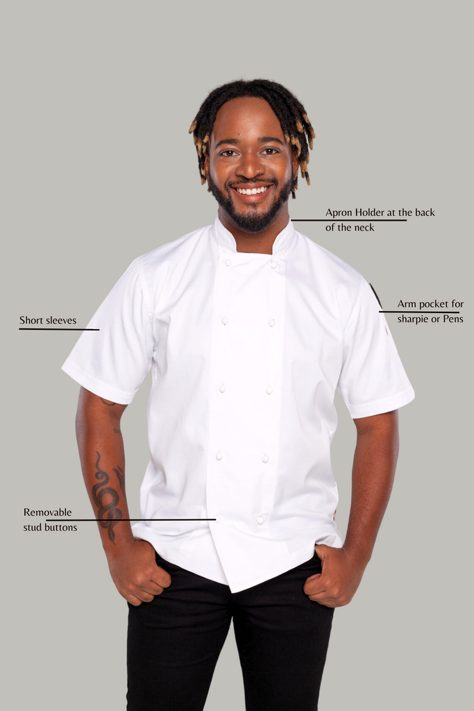 Generic White Chef Jacket Short sleeves - Ace Chef Apparels
