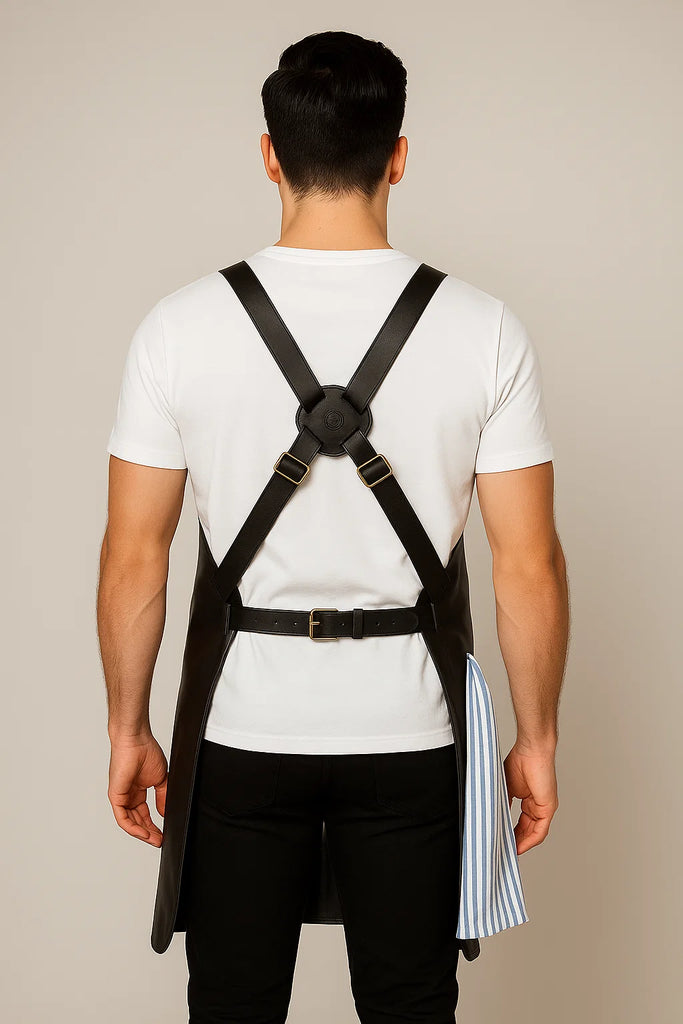 Leather Apron Black - Ace Chef Apparels