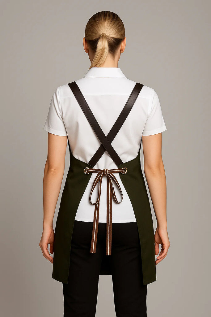 Bondi Dark green / Chocolate Brown leather dual tone - Ace Chef Apparels