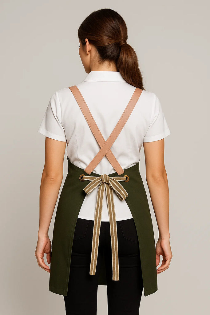 Bondi Dark green / Pink leather dual tone - Ace Chef Apparels