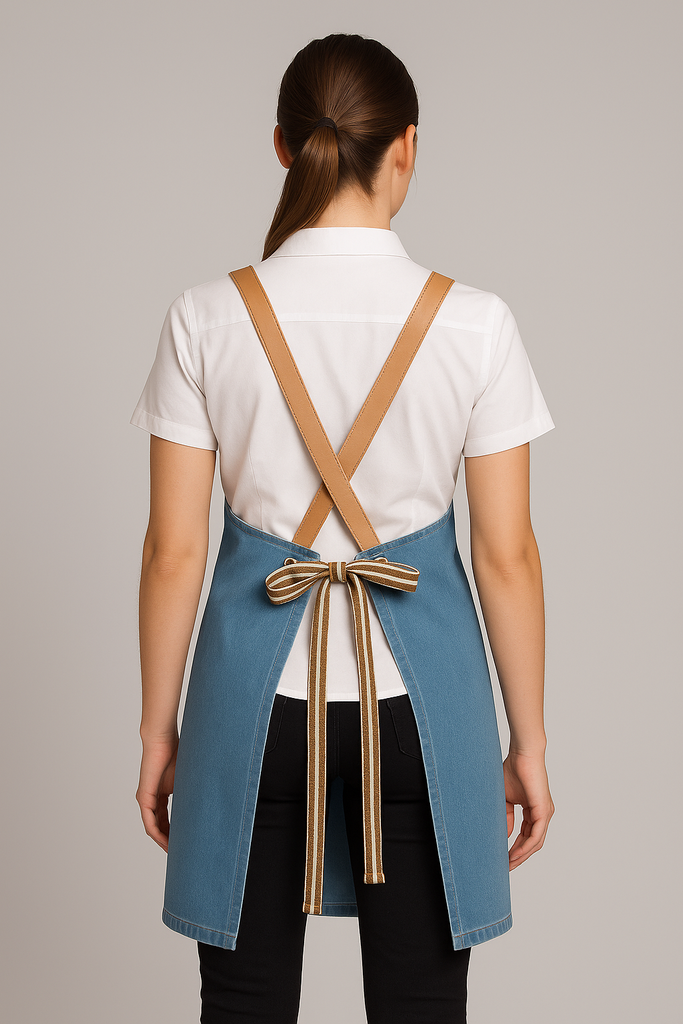 Bondi Denim stone / Beige leather dual tone - Ace Chef Apparels