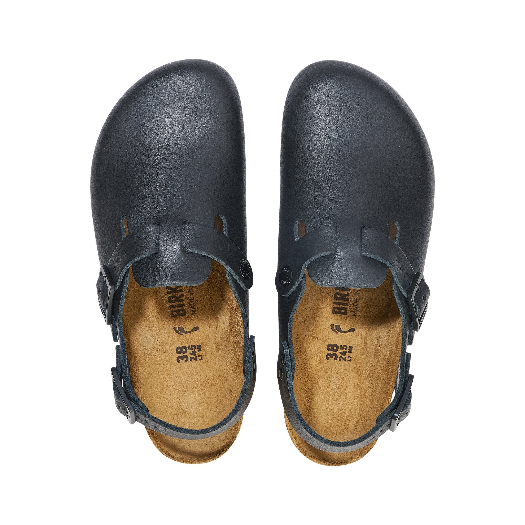 Birkenstock Tokio Pro Black PU Coated Natural Leather