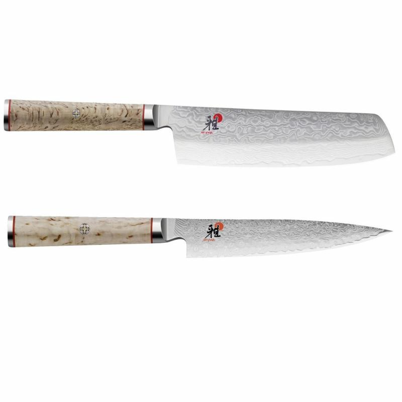 Miyabi 5000MCD Nakiri Shotoh Knife 2 Pc Set - Ace Chef Apparels