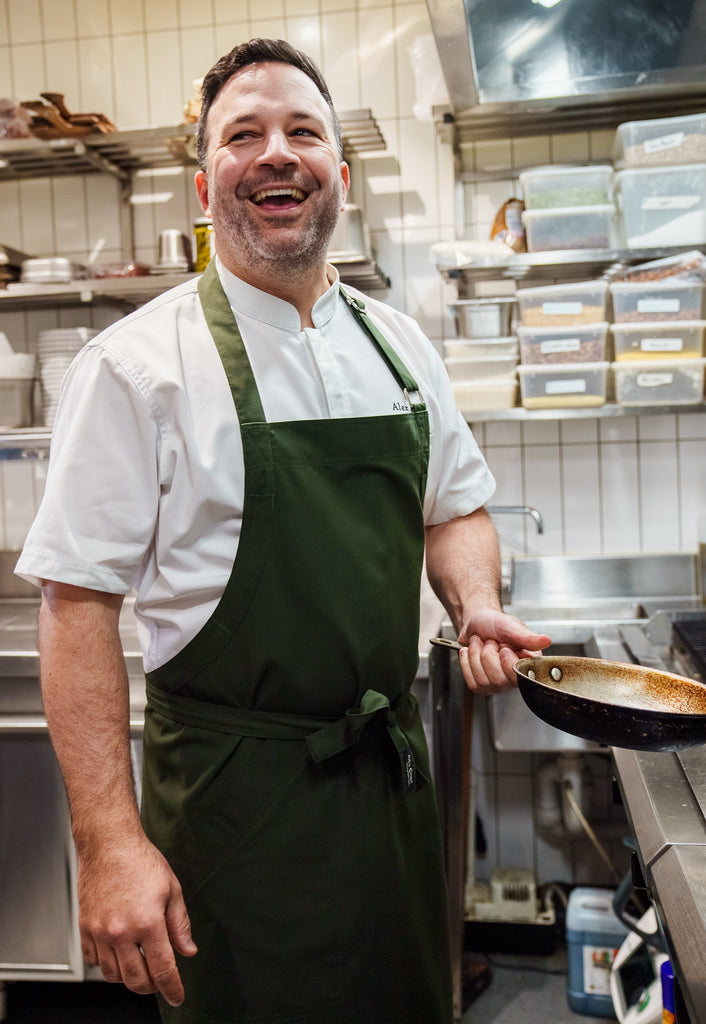 Dark green bib chef aprons Niche - Ace Chef Apparels