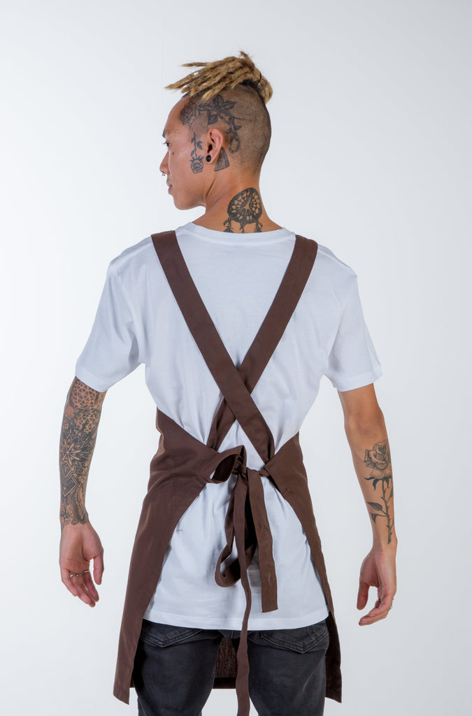 Crossover apron chocolate brown Melbourne