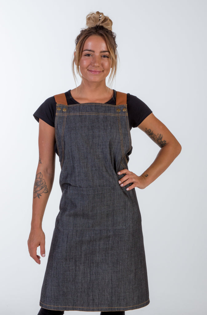 Cross over Denim Aprons - JOSH - Ace Chef Apparels