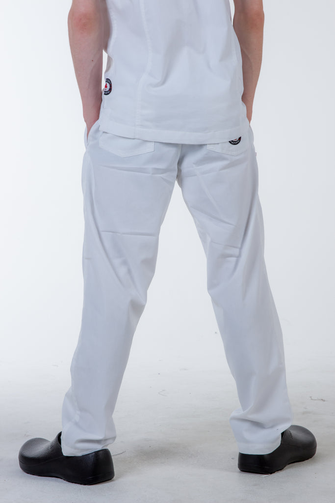 Chef pants white color drawstring