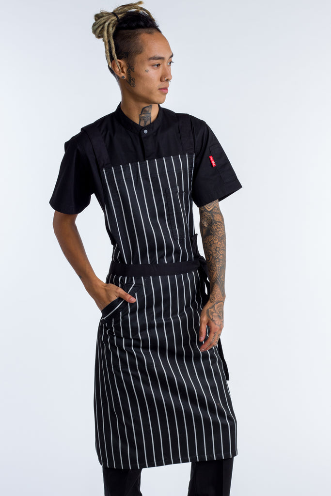Crossover Chef apron byron Black/white stripes