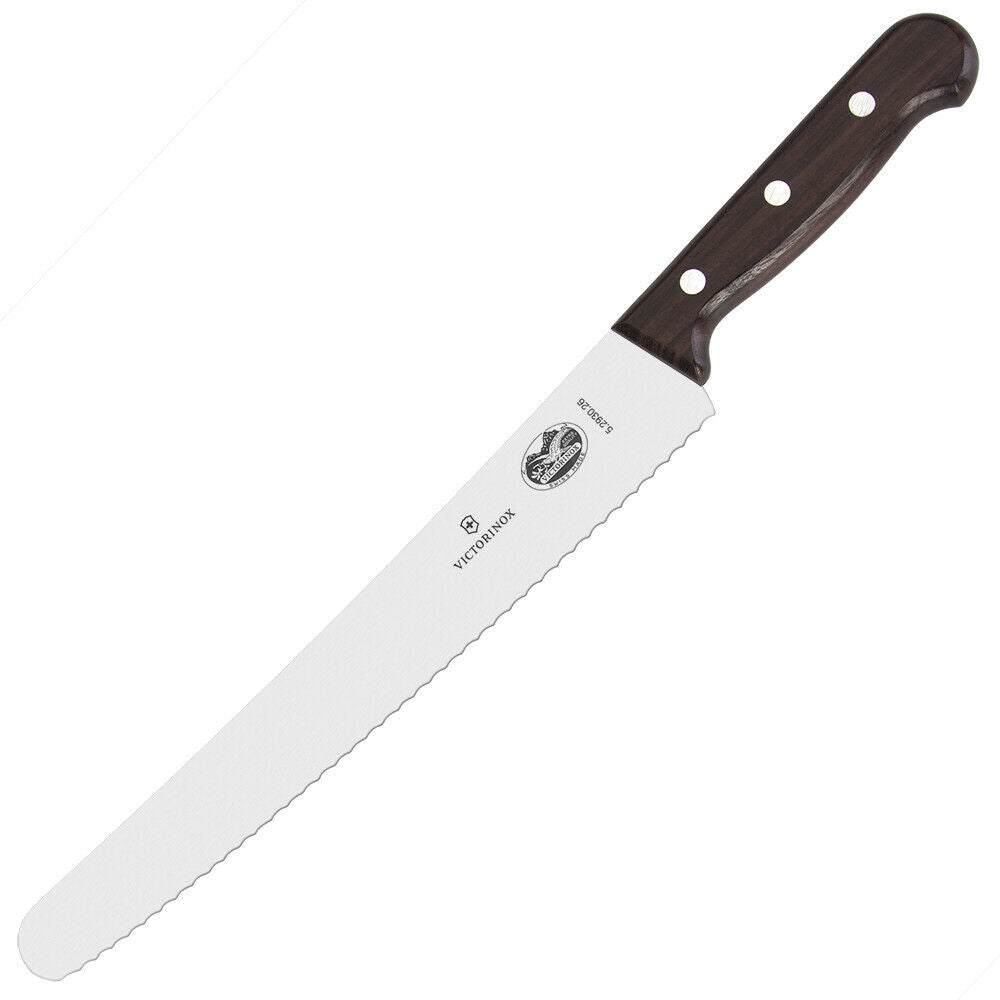 VICTORINOX ROSEWOOD PASTRY  KNIFE SERRATED WAVY 26CM 5.2930.26G - Ace Chef Apparels