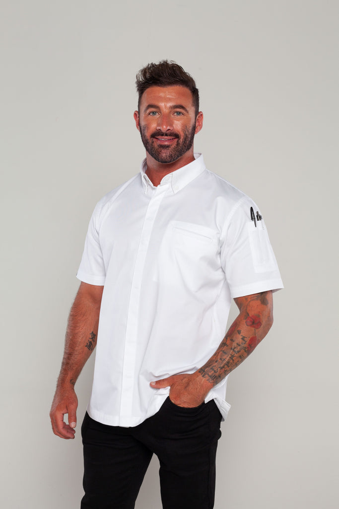 white chef shirts for chefs 