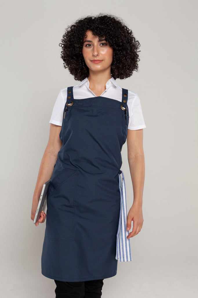 CROSSOVER CAFE APRONS BLUISH GREY