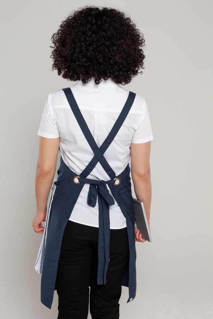 CROSSOVER CAFE APRONS BLUISH GREY