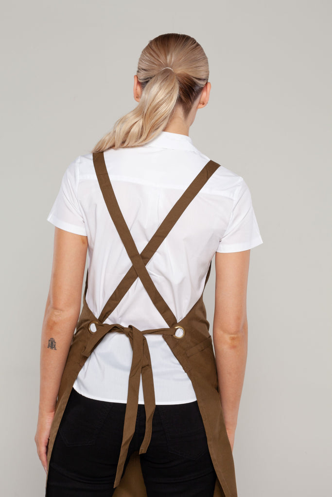 CROSSOVER CAFE APRONS OLIVE GREEN