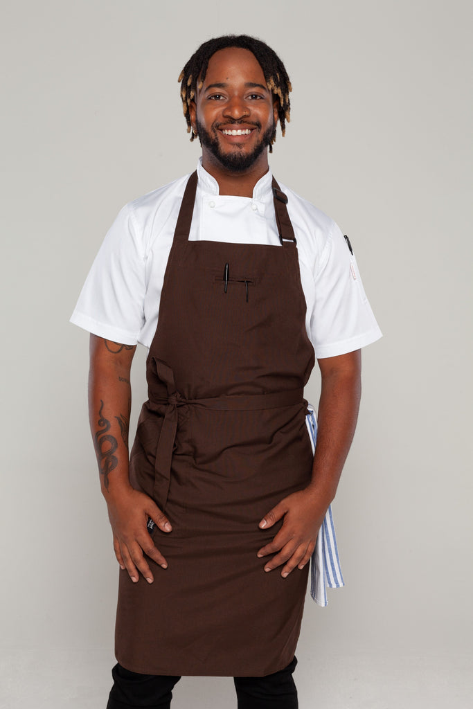 chocolate brown bib chef aprons 