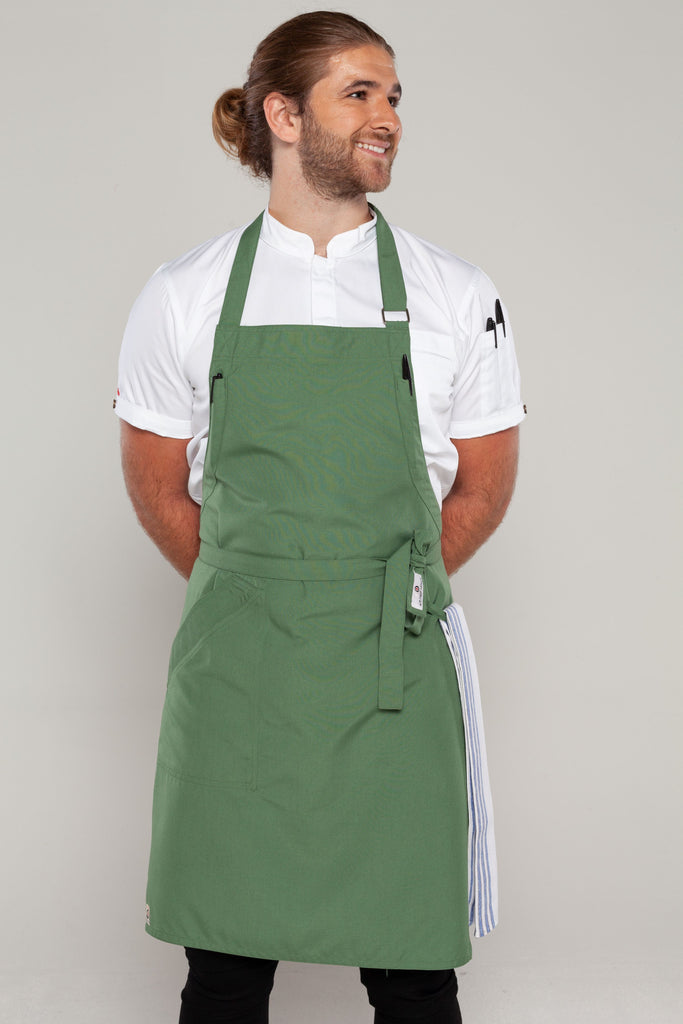 Niche Forest Green Bib Chef Apron one size - Ace Chef Apparels