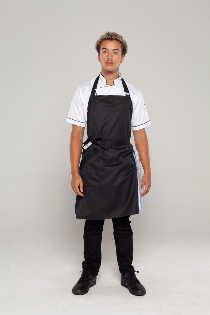 Josh Black bib Small size Apron - Ace Chef Apparels