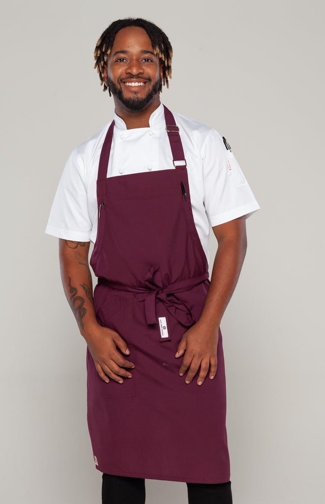 wine colour bib chef apron