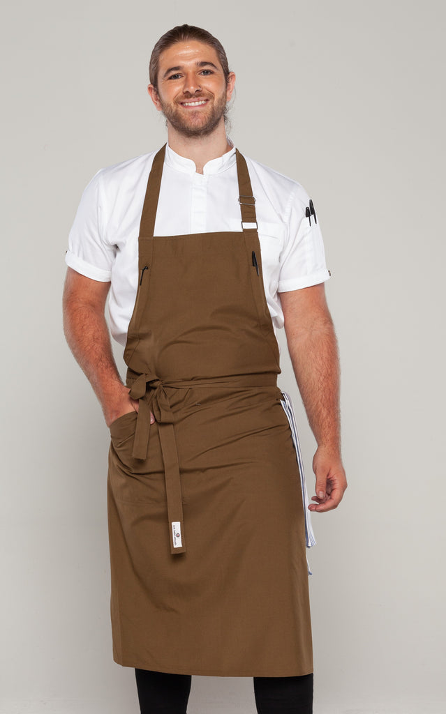 Large size olive green apron 