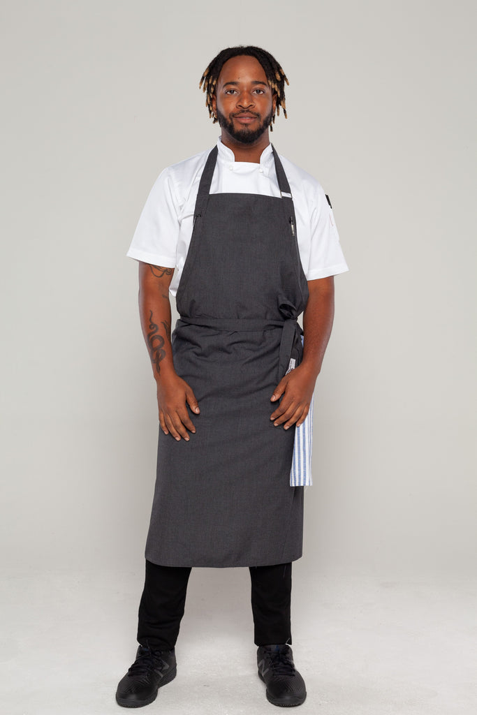 Charcoal grey chef aprons large size