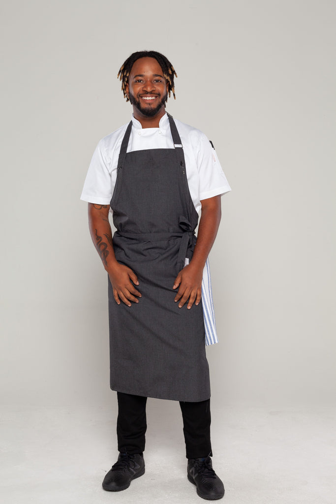 Charcoal grey chef aprons large size 