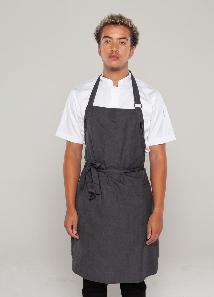 medium size chef aprons charcoal grey 