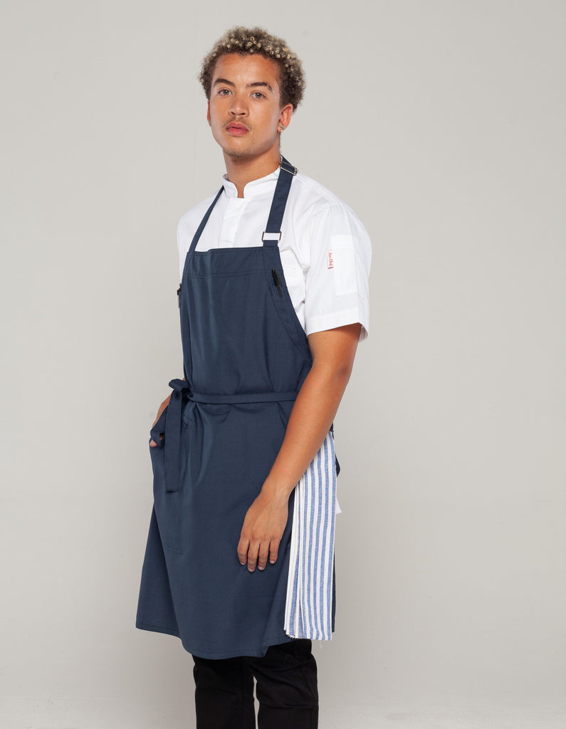 Josh Bluish Grey bib Small size Apron - Ace Chef Apparels