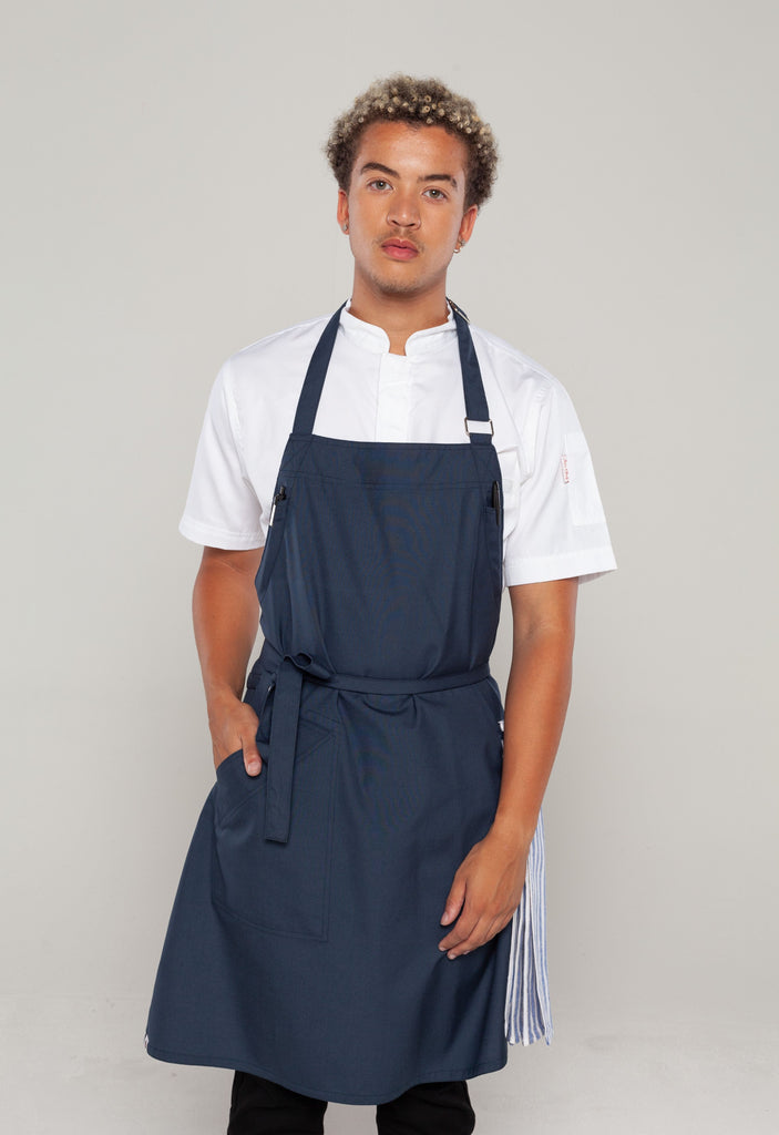 Josh Bluish Grey bib Small size Apron - Ace Chef Apparels