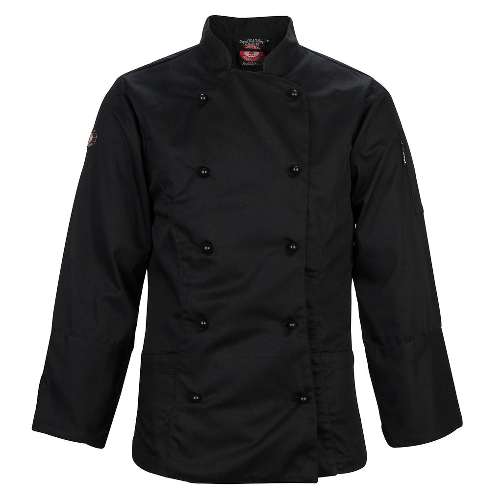 Women long Sleeves Black Chef Jacket