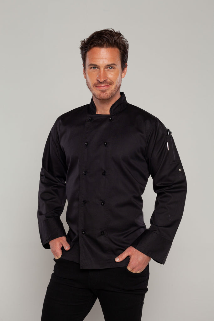 generic long sleeves black chef jacket