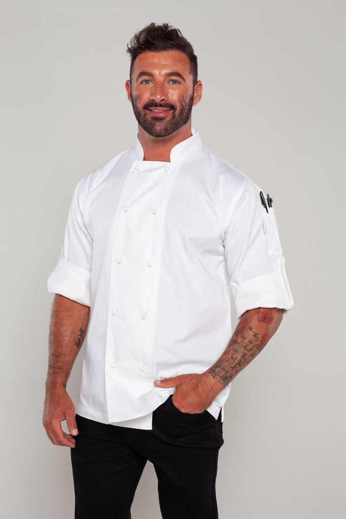 white long sleeves chef jacket