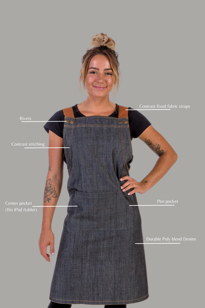 Josh Crossover Denim one size Apron - Ace Chef Apparels