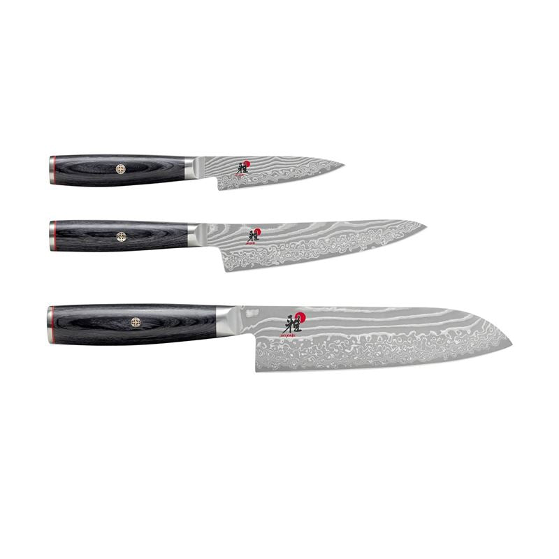 624834- MIYABI FCD 3PCE SET SANTOKU 18cms , SHOTOH 13cms ,SHOTOH 9cms - Ace Chef Apparels