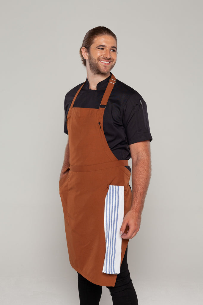 cinnamon colour chef apron