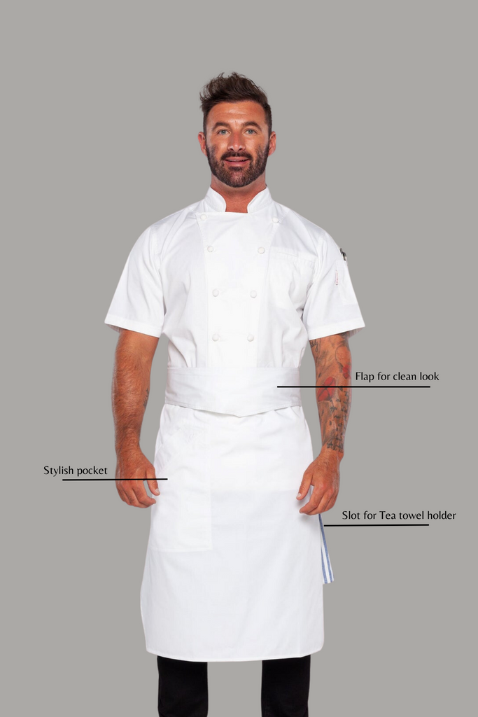 Waist Apron white - Ace Chef Apparels